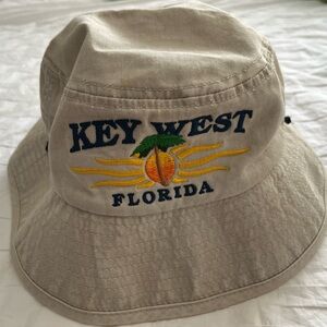 🌴 Key West Florida Embroidered Bucket Hat • Beachy Sun Hat • Unisex